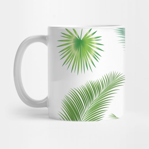 Palm Tree leaves tropical Summer floral decor by sofiartmedia